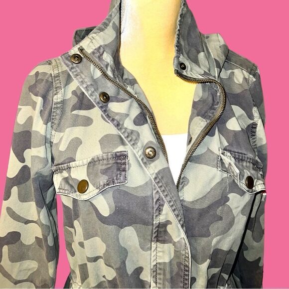 Blue Rain camouflage drawstring waist jacket with hoodie - Picture 6 of 15